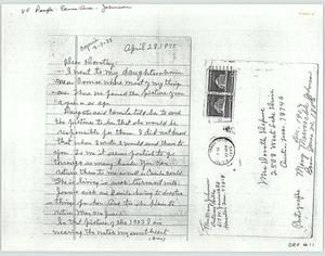 Oral History Interview with Mary Ellen Mowinckle Johnson, April 28, 1975