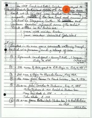 Note about the Jackson Family and Jackson Cemetery
