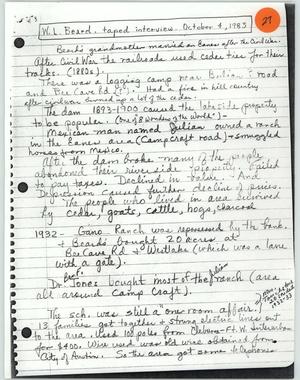 Notes about W. L. Beard