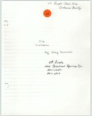Essay about the Carlson Family